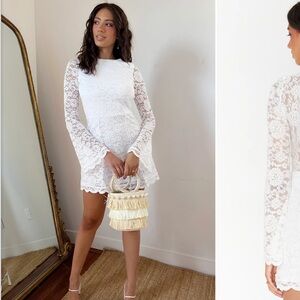 Elegant White Lace Dress